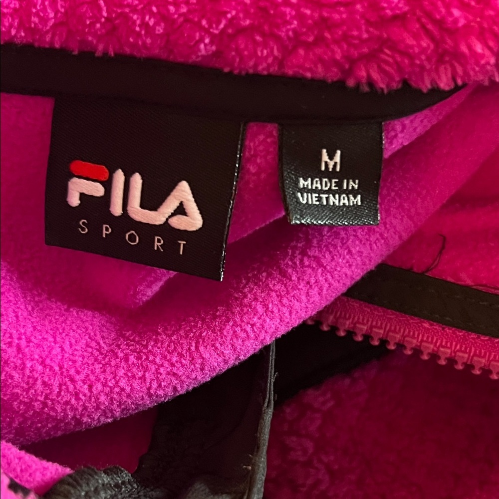 Fila Sport Vibrant Pink and Black Jacket - Picture 2 of 9